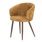 Luna Chair Gold – Luxe Eetkamerstoelen met Houten Look, Huis en Inrichting, Stoelen, Ophalen, Nieuw