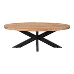 Salontafel Mangohout Ovaal Oscar 130x70 cm, Huis en Inrichting, Tafels | Salontafels, 100 tot 150 cm, Verzenden, Nieuw, 50 tot 100 cm