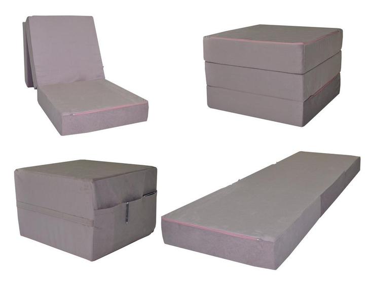 Opvouwbaar matras - logeermatras - 195x65x15 cm - lila, Huis en Inrichting, Slaapkamer | Matrassen en Bedbodems, Nieuw, Ophalen of Verzenden