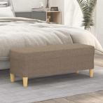 vidaXL Bankje 100x35x41 cm stof taupe, Huis en Inrichting, Banken | Bankstellen, Verzenden, Nieuw, Stof, Minder dan 150 cm