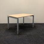 Tweedehands verstelbaar bureau 120x80 cm, Grijs metalen, Huis en Inrichting, Bureaus, Ophalen of Verzenden, In hoogte verstelbaar