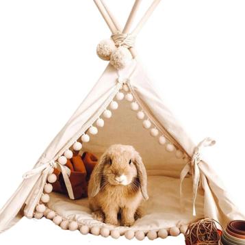 Tipi tent XS voor konijnen – matchend met kindertent beschikbaar voor biedingen