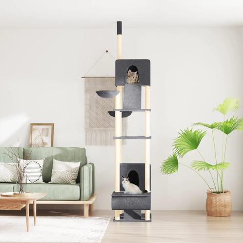 vidaXL Kattenmeubel vloer tot plafond 277-303 cm donkergrijs, Dieren en Toebehoren, Katten-accessoires, Nieuw, Verzenden