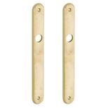 Set van twee langschilden smal blind messing antiek, Verzenden, Nieuw