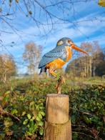Ijsvogel op tak - Beeldje - Natuurlijke vibe - Metaal, Antiek en Kunst
