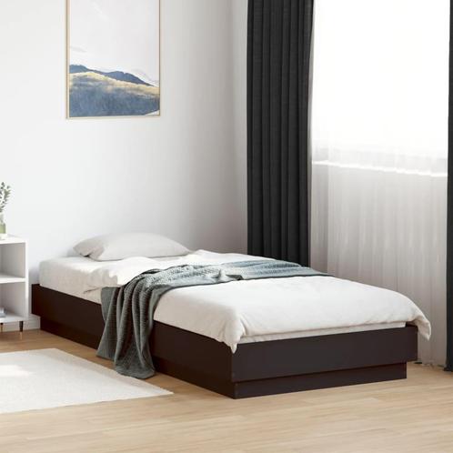 Bedframe Zwart 90x200 cm | Retourdeal | 35% Korting!, Huis en Inrichting, Slaapkamer | Bedden, 90 cm, 200 cm, Zwart, Nieuw, Hout