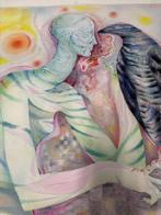 Jacques Boeri (1929-2004) - femme au faucon, Antiek en Kunst