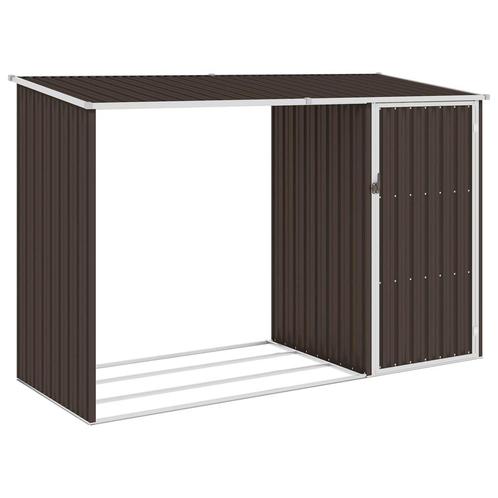 vidaXL Brandhoutschuur 245x98x159 cm gegalvaniseerd staal, Tuin en Terras, Tuinhuizen, Nieuw, Verzenden