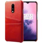 ProGuard OnePlus 7 Hoesje Slim Leder Kaarthouder Rood, Verzenden, Nieuw, Hoesje of Tasje