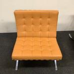 Ludwig Mies van der Rohe Barcelona Design fauteuil Knoll, Gebruikt, Leer, Ophalen of Verzenden