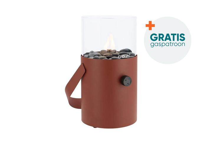 Cosiscoop terra brown - Original - gaslantaarn met, Tuin en Terras, Tuinmeubel-accessoires, Nieuw, Verzenden