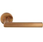 ODShop deurklink Modern haaks op rond rozet PVD brons, Verzenden, Nieuw