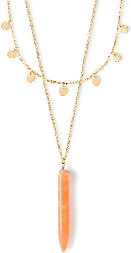 Orelia ketting 2 lagen kort met kleine muntjes en iets, Sieraden, Tassen en Uiterlijk, Kettingen, Verzenden