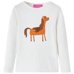 vidaXL Kindershirt met lange mouwen 104 ecrukleurig, Verzenden, Nieuw