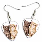 Plectrum ketting of keychain met afbeelding van 2 kittens, Ophalen of Verzenden, Nieuw