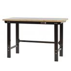 Werkbank zwart 150 cm met hardhouten blad - open model, Ophalen of Verzenden, Nieuw