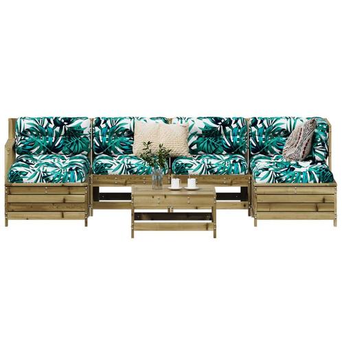 vidaXL 7-delige Loungeset geïmpregneerd grenenhout, Tuin en Terras, Tuinsets en Loungesets, Loungeset, Nieuw, Verzenden