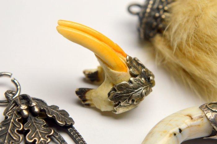 Zilver, Zeldzame Duitse jachttrofee - Charivari - Konijn- en, Antiek en Kunst, Curiosa en Brocante