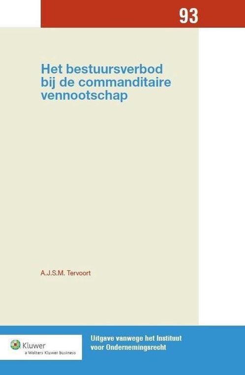 Het bestuursverbod bij de commanditaire vennootschap, Boeken, Overige Boeken, Ophalen of Verzenden