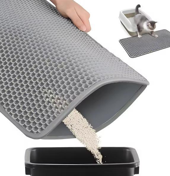 Antislip kattenbakmat – Dubbel-laags honingraat opvangmat, Dieren en Toebehoren, Katten-accessoires, Nieuw, Verzenden