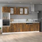 vidaXL Magnetronkast Lyon 60x57x207 cm bewerkt hout gerookt, Huis en Inrichting, Verzenden, Nieuw, Bruin