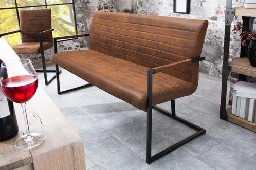industrieele sledebank LOFT 160cm vintage bruin met, Huis en Inrichting, Banken | Bankstellen, Ophalen of Verzenden