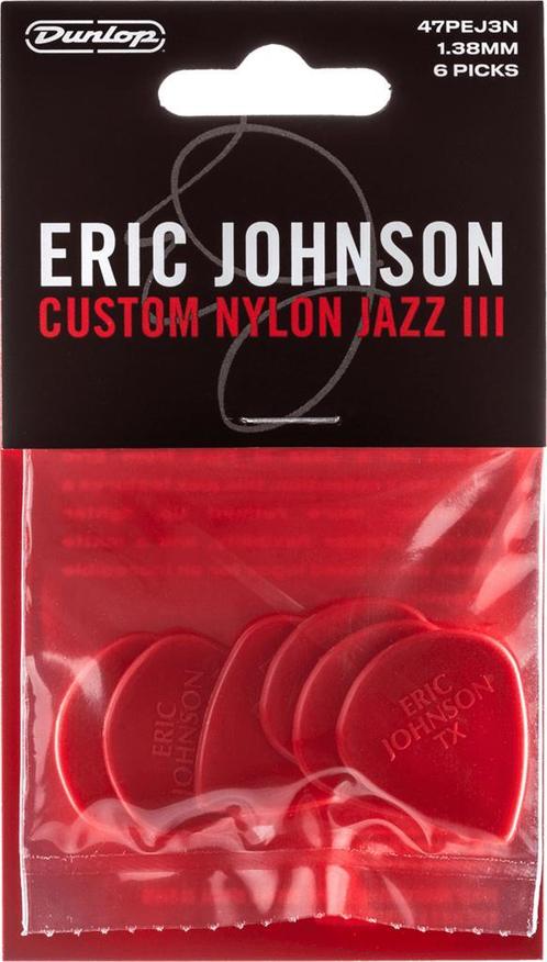Jim Dunlop Eric Johnson Jazz III Plectrum 1.38 mm 6-pack, Muziek en Instrumenten, Instrumenten | Toebehoren, Elektrische gitaar
