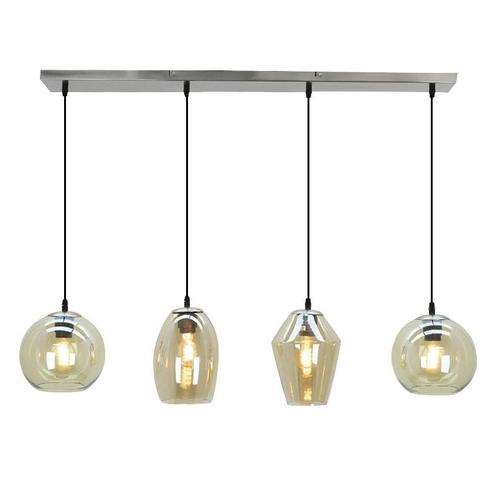 Design hanglamp amber, Lazaro, Huis en Inrichting, Lampen | Hanglampen, Nieuw, Glas, 75 cm of meer, Ophalen of Verzenden