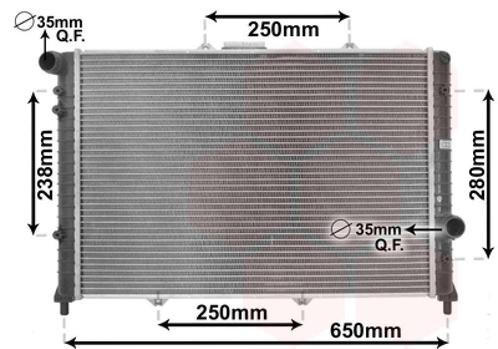 RADIATOR VOOR ALFA ROMEO 156 932 1997-2003 46544780, Auto-onderdelen, Airco en Verwarming, Nieuw, Ophalen of Verzenden