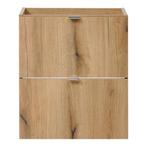 Wastafelonderkast Newport met 2 lades 50x60x40 cm eikenkleur, Huis en Inrichting, Badkamer | Badkamermeubels, Verzenden, Nieuw