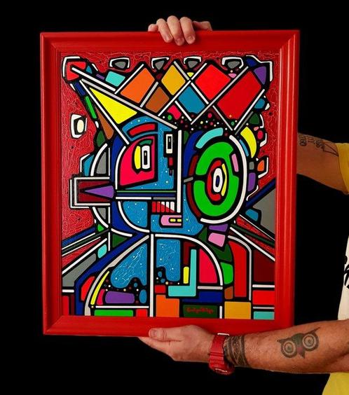 Enrique Ringa (1975) - El rey, Antiek en Kunst, Kunst | Schilderijen | Modern
