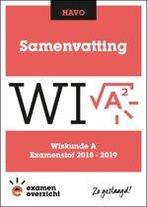ExamenOverzicht   Samenvatting Wiskunde A HAVO 9789492871558, Zo goed als nieuw