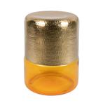 *WOONWINKEL* Dutchbone Cave Gouden Bijzettafel Met Amber Gla, Verzenden, Nieuw