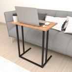 [en.casa] Bureau Högsby laptoptafel 65,5x60x35,5 cm eiken en, Nieuw, Verzenden