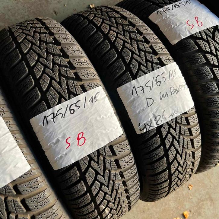 2 x Dunlop 175-65-15 Winterbanden 8,5mm, Auto-onderdelen, Banden en Velgen, 15 inch, Winterbanden, 175 mm, Personenwagen, Gebruikt