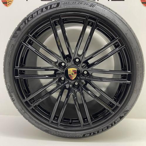 Porsche Boxster/Cayman 981/718 20 Turbo IV zwart met banden, Auto-onderdelen, Banden en Velgen, 20 inch, Zomerbanden, 265 mm, Personenwagen