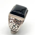 Zonder Minimumprijs - Ring Zilver Onyx, Nieuw