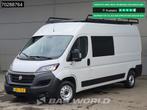 Fiat Ducato 140pk Dubbel Cabine L3H2 Trekhaak Navi Airco Cru, Stof, Gebruikt, Euro 6, Wit
