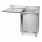 HCB Spoeltafel - spoelbak rechts - klapdeur - 120 cm - RVS, Zakelijke goederen, Horeca | Keukenapparatuur, Verzenden, Nieuw in verpakking
