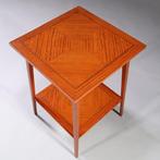 Satijnhouten bijzettafel ca 1890  met gevierendeelde bladen, Ophalen of Verzenden