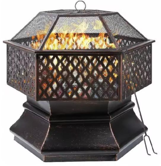 Stalen Buiten BBQ Rookoven 26-30 | Brandwerend Gaasscherm, Tuin en Terras, Vuurkorven, Nieuw, Verzenden