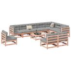 vidaXL 11-delige Loungeset massief douglas vurenhout, Verzenden, Nieuw, Loungeset