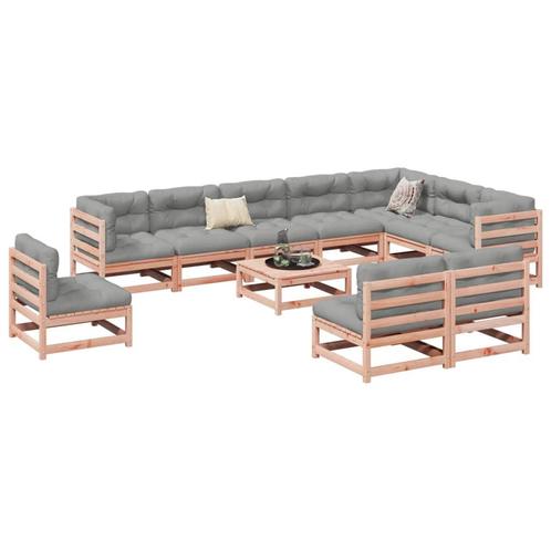 vidaXL 11-delige Loungeset massief douglas vurenhout, Tuin en Terras, Tuinsets en Loungesets, Loungeset, Nieuw, Verzenden
