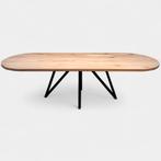 Tafel plat ovaal eikenhout  Flower poot  260x100, Nieuw