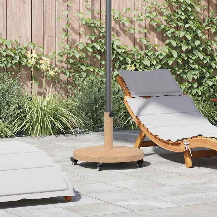 vidaXL Buiten Parasolvoet Lichthout 48 x 48 x 32 cm Staal,, Tuin en Terras, Parasols, Parasolvoet, Nieuw, Minder dan 1 meter, Verzenden