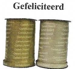 Lint Krullint Gefeliciteerd 10 mm goud-rol Lint Krullint G, Hobby en Vrije tijd, Knutselen, Nieuw, Ophalen of Verzenden