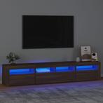 vidaXL Tv-meubel met LED-verlichting 210x35x40 cm bruin, Verzenden, Nieuw, 200 cm of meer, Minder dan 100 cm