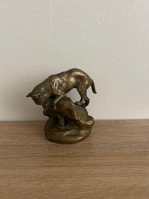 Clovis Edmond Masson (1838-1913) - sculptuur, Chien - 10 cm, Antiek en Kunst, Antiek | Keramiek en Aardewerk