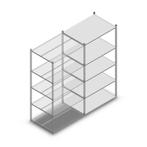 Deels gebruikte legbordstelling MD 2000x1000x700 mm (hxbxd)
