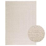vidaXL Vloerkleed ZIZUR room binnen en buiten 120x170 cm, Huis en Inrichting, Verzenden, Nieuw, Crème